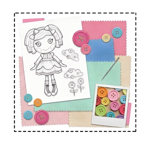Lalaloopsy doll coloring craft set