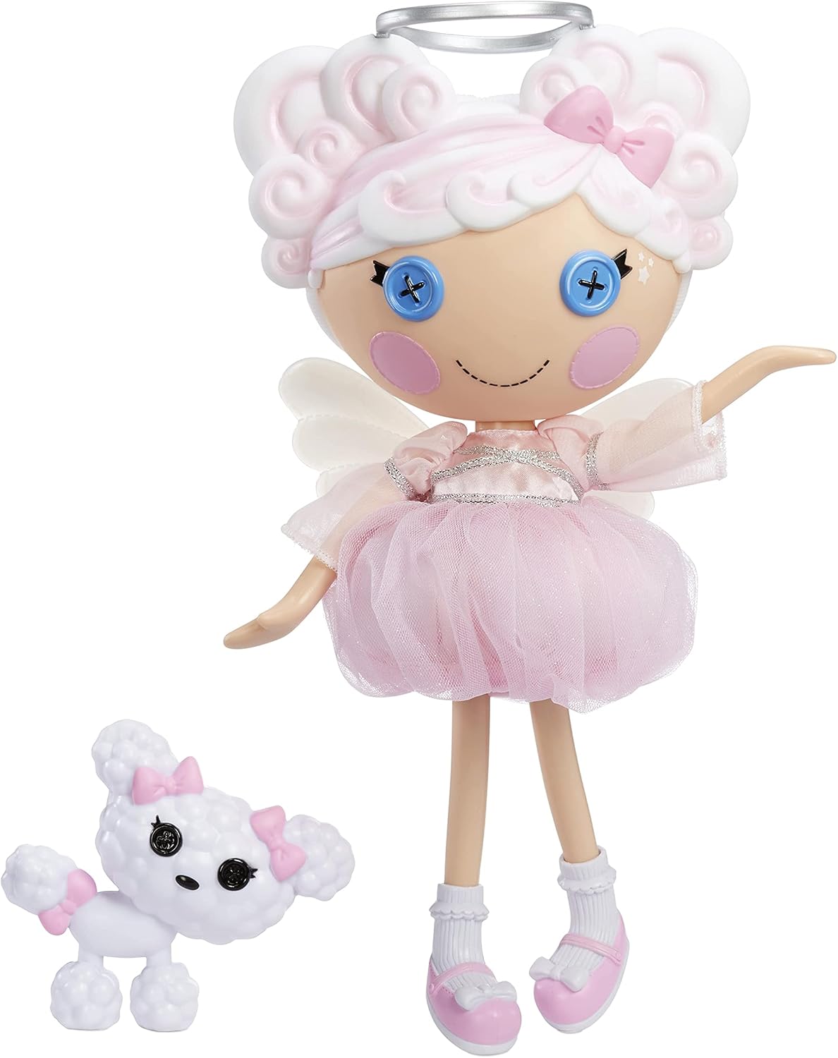 Cloud E. Sky & Pet Poodle, 13" Angel Doll with White Hair